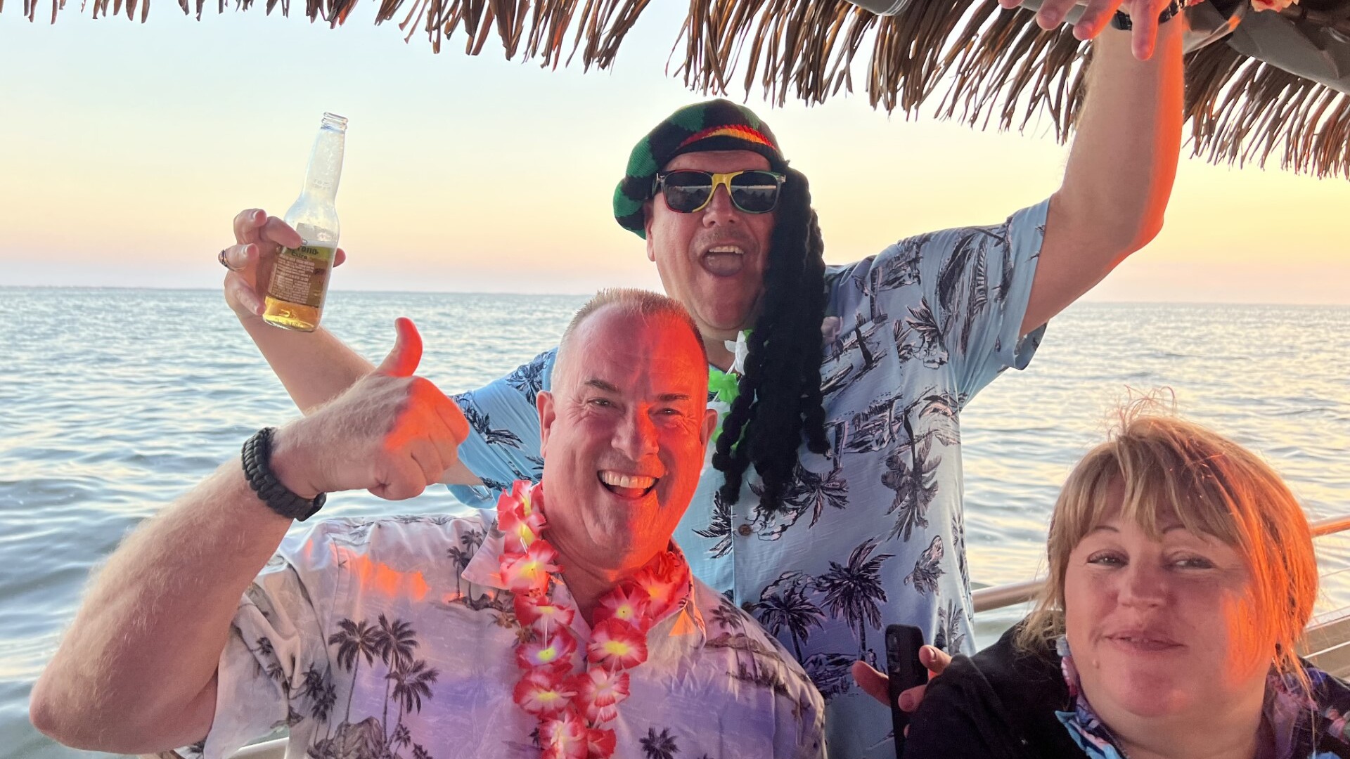 Signature Sunset Social event experience aboard Tiki Boat Long Island